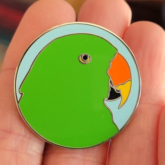 Other - NEW Male Eclectus custom enamel pin parrot bird